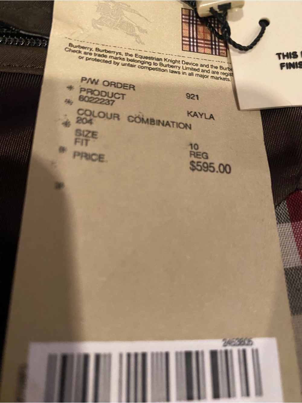 Burberry London Kayla water repellent Dark Brown Hooded Trench Coat Plaid Lining - Picture 6 of 10